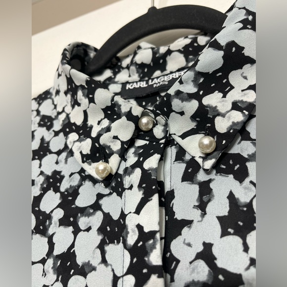 Karl Lagerfled Paris floral blouse - Picture 3 of 7